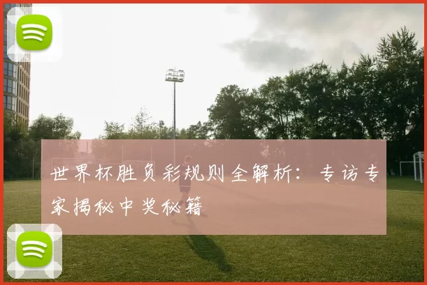 世界杯胜负彩规则全解析：专访专家揭秘中奖秘籍