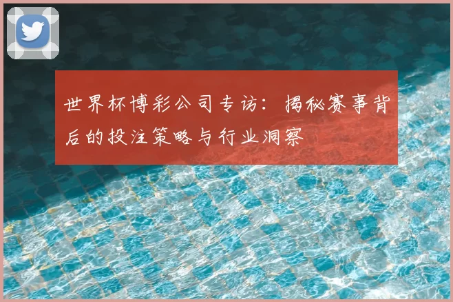 世界杯博彩公司专访：揭秘赛事背后的投注策略与行业洞察